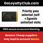 Priority Pass Selected - Self + 2 Guest Unlimited Visits